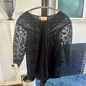 Black Lace Top from Anthrologie